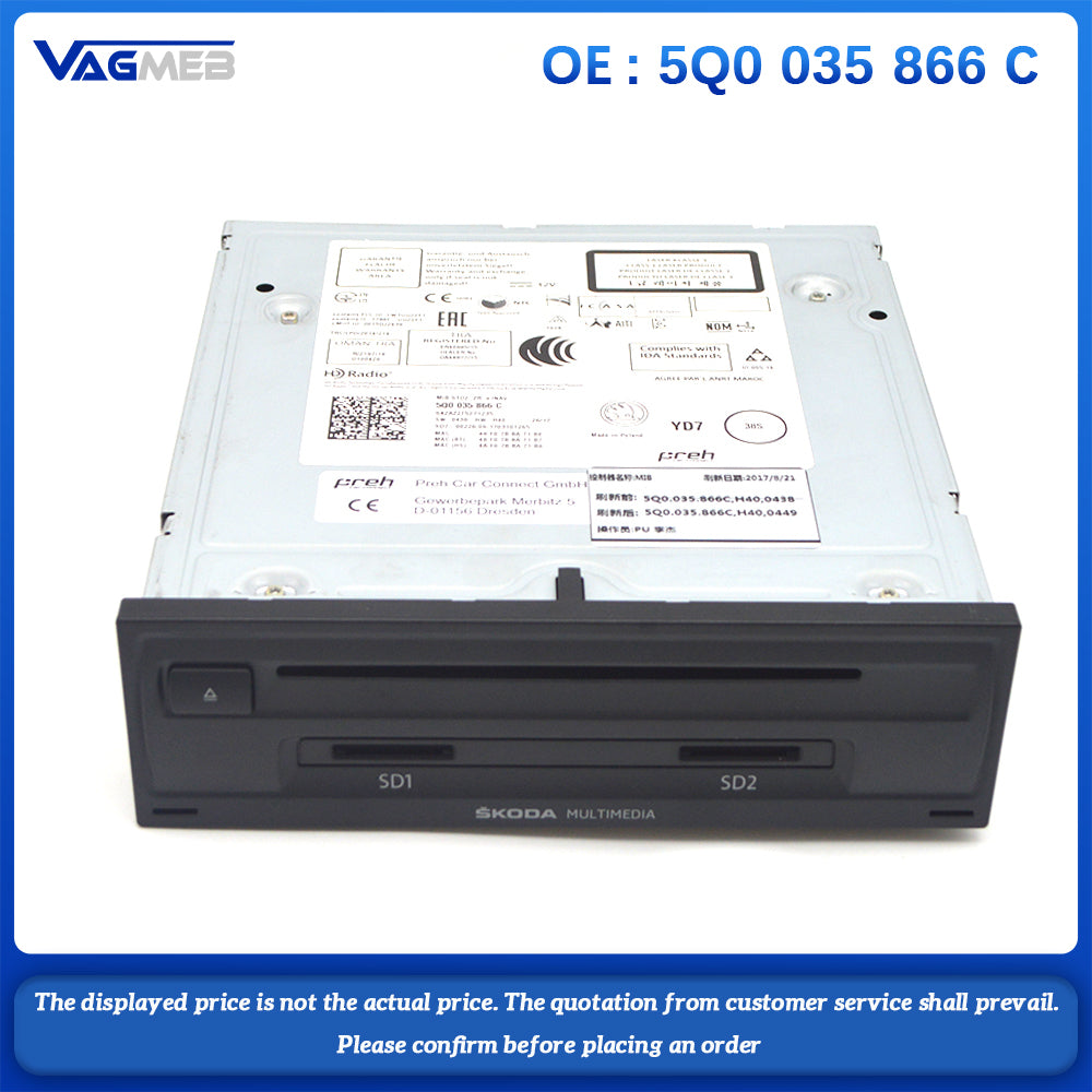 For VW Passat B8 Golf mk7 Tiguan mk2 For Superb Kodiaq 5Q0 035 866 C