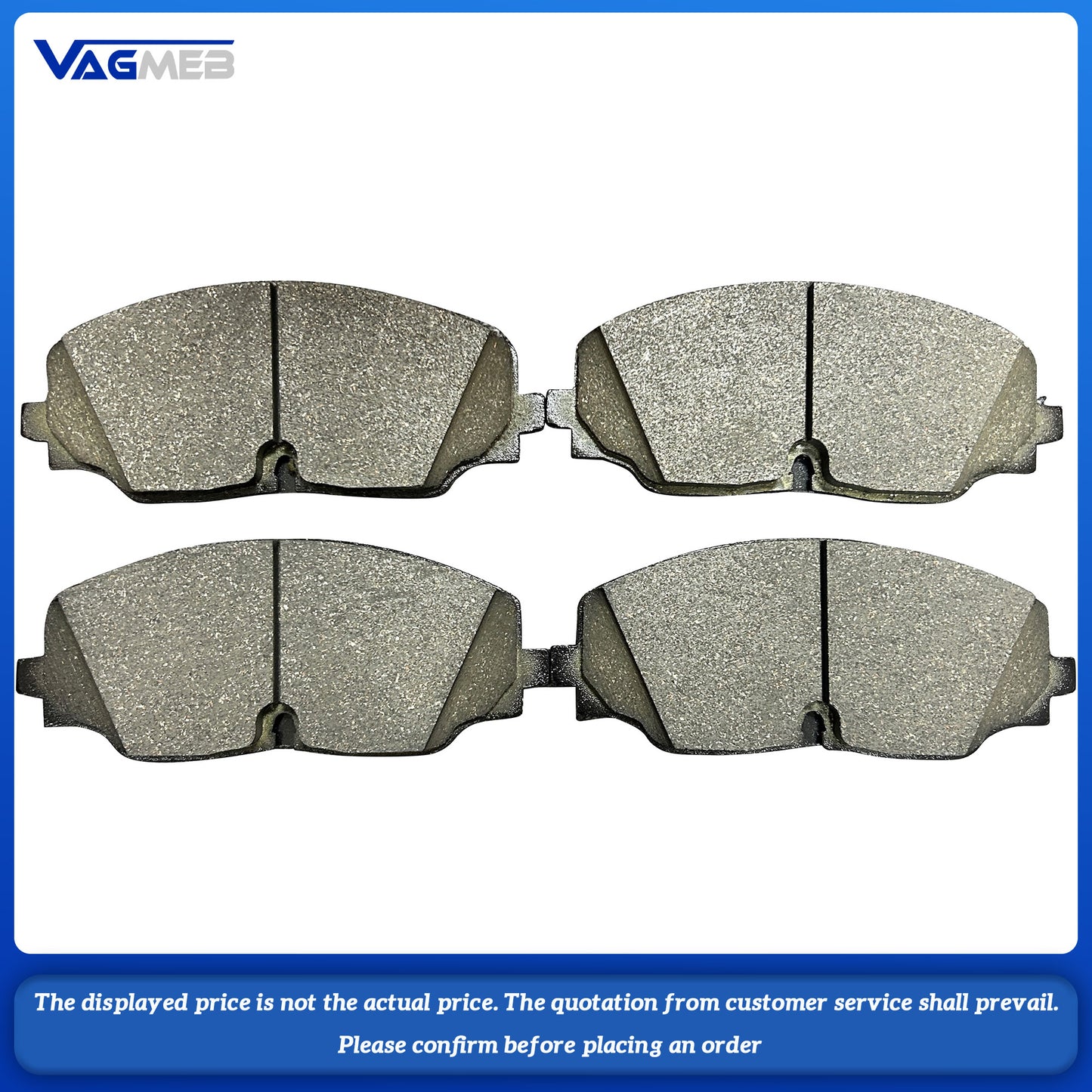 Front Brake Disc Rotors and Ceramic Brake Pads + Hardware Brake Kit For VW Talagon