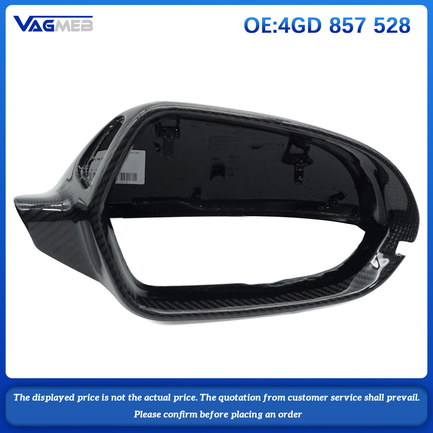 For Audi A6C7 lane change assist mirror housing carbon fiber