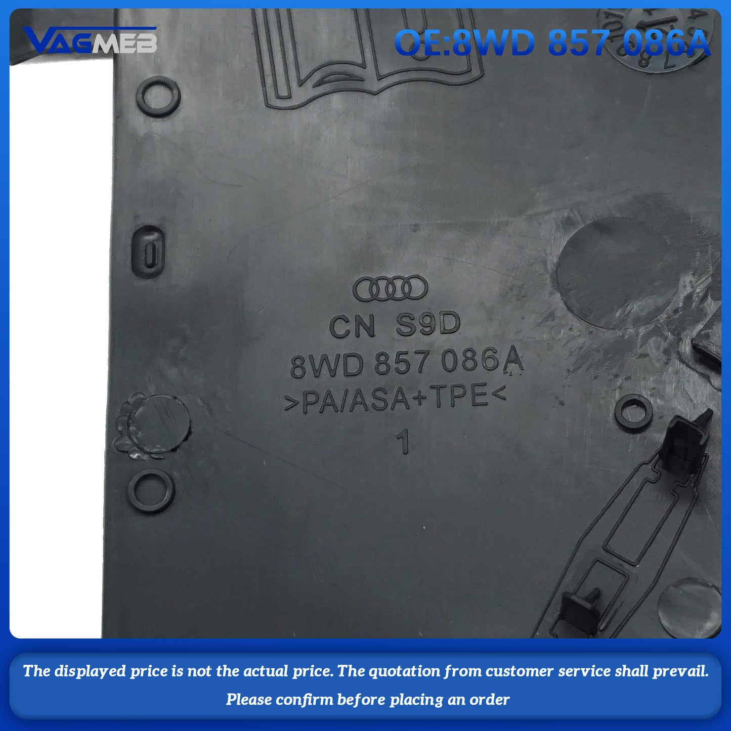 Dashboard cover plate 8WD 857 085A 086A 4P