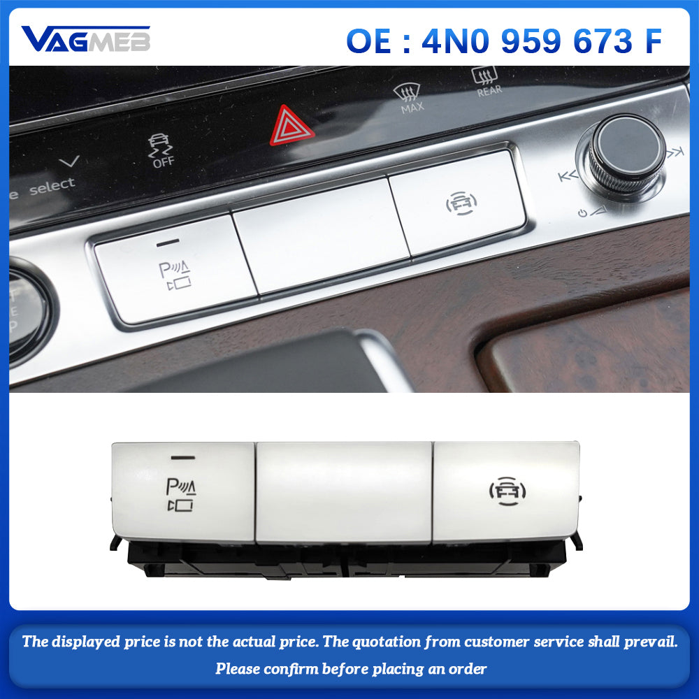 For Audi A6 C8 A7 A8 Q7 Q8 PDC Parking Radar Switch Silver Chrome Multi function Switch 4N0 959 673 F
