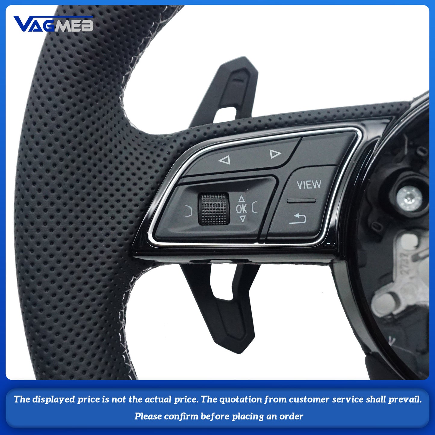 For Audi S logo A4B9 steering wheel
