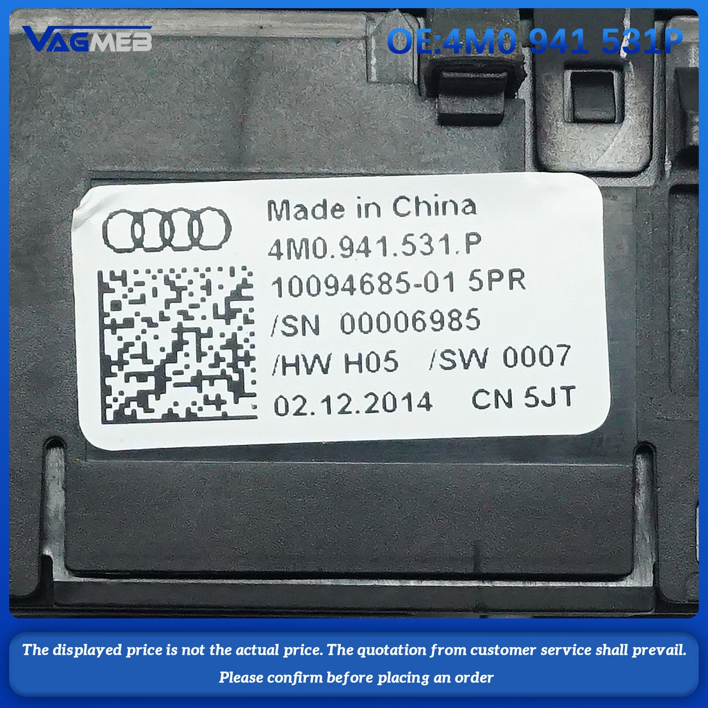 Car Headlight Control switch Headlight button Light switch For Audi A4B9 C8 Q7 A5 Q5FY 4M0 941 531 P