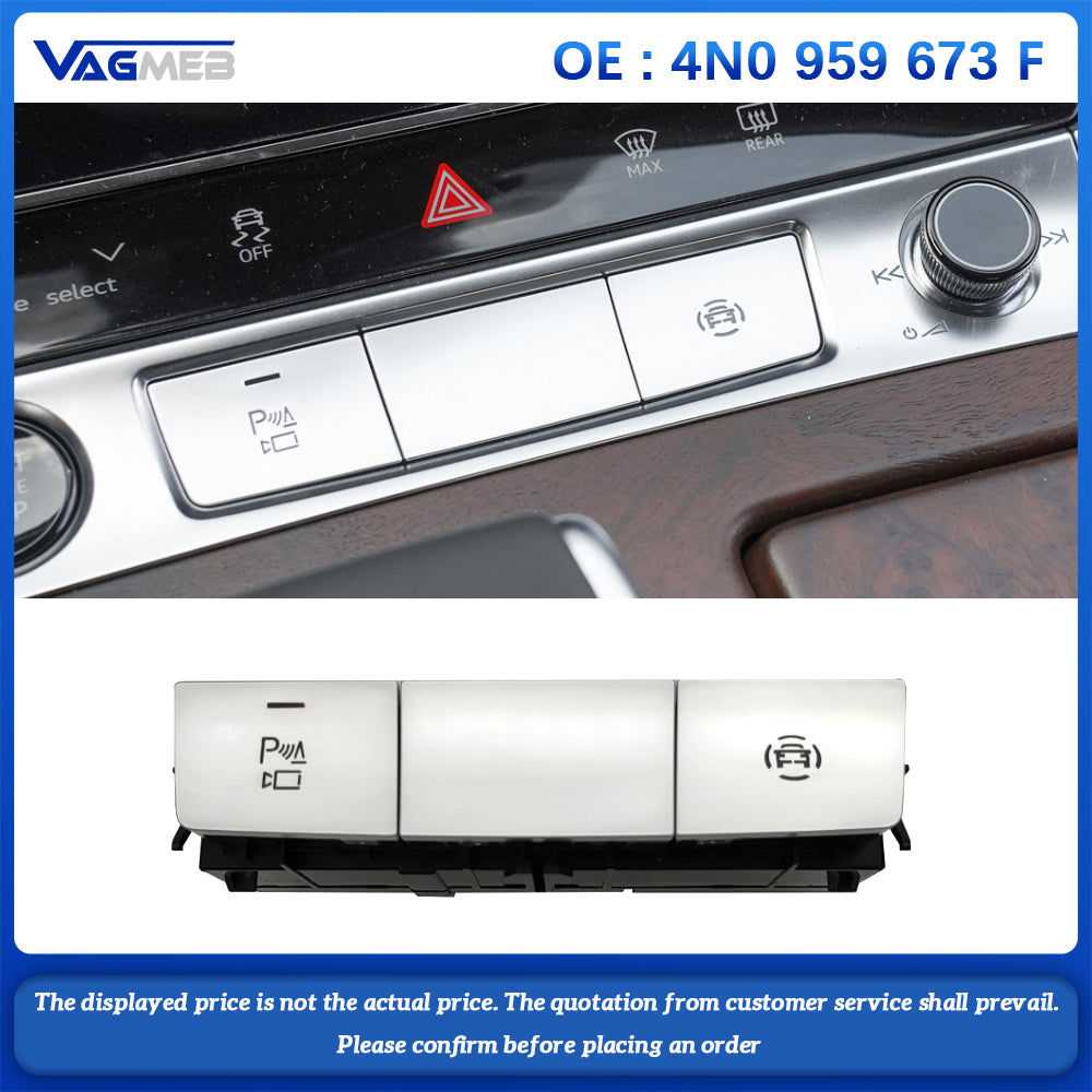For Audi A6 C8 A7 A8 Q7 Q8 PDC Parking Radar Switch Silver Chrome Multi function Switch 4N0 959 673 F
