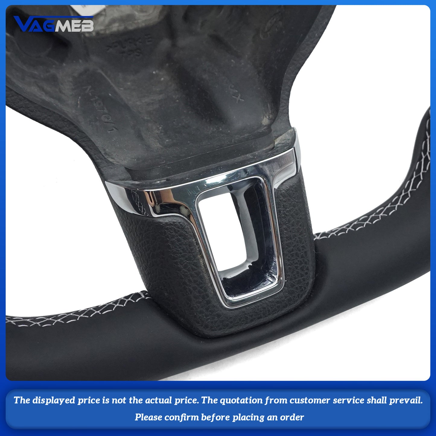 For VW Golf 6 GTI Golf MK6 GTI Custom carbon fiber leather semi-perforated leather steering wheel Customized styles