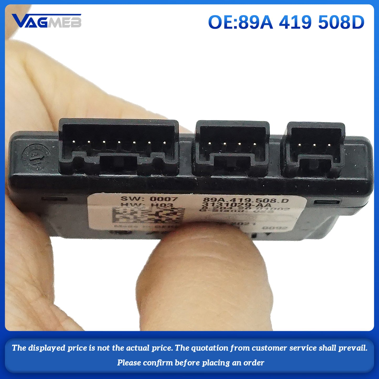 For Audi RS3 RS4 RS5 A3 A4 Q5 A5 S3 Steering wheel module 89A 419 508 D