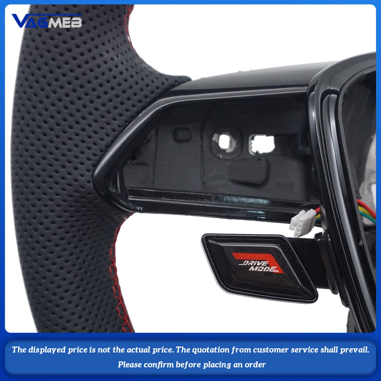The new carbon fiber sports steering wheel for Audi A6 C8 A7 comes with a driving mode and a one touch start button switch