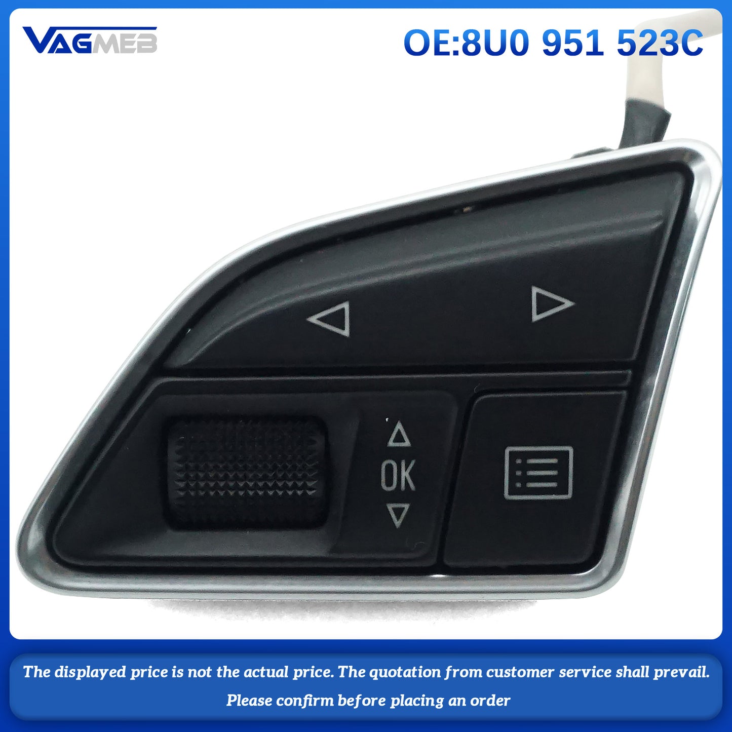 For Audi A3 Steering Wheel Key Button Assembly Accessories