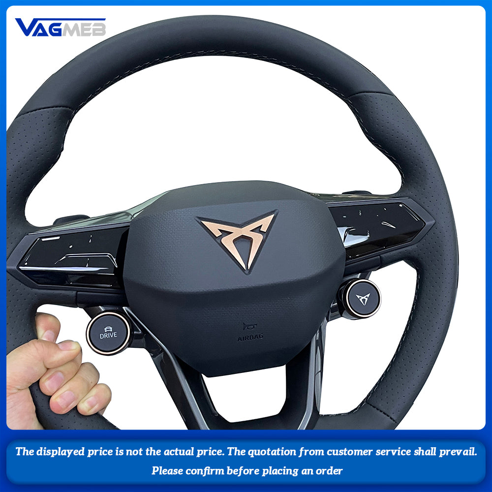 For SEAT Cupra FR Leon MK4 Seat Leon FR Mk3 2013-2021 Ibiza 6J DIY Car Steering Wheel Cover Braid leather Accessory