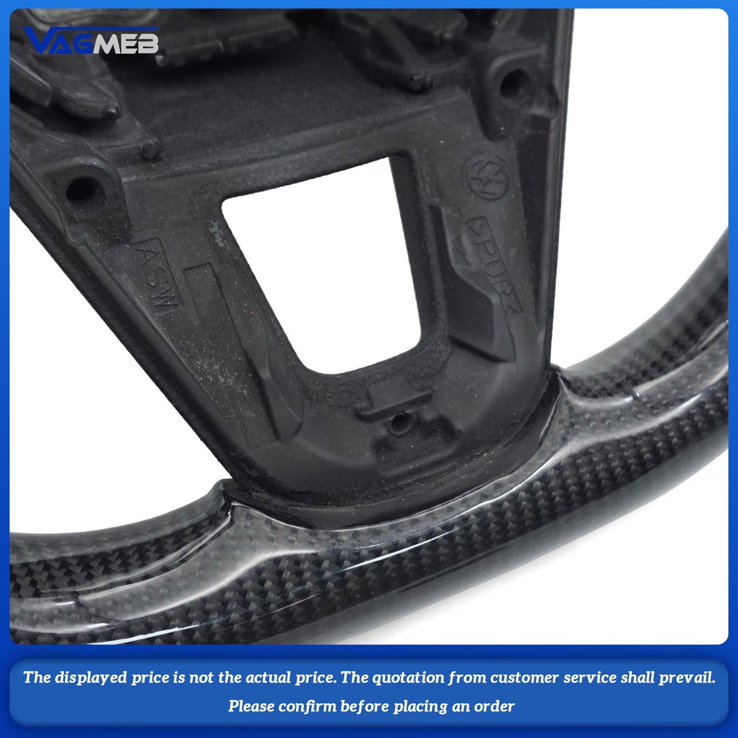 Racing Car Auto Parts Carbon fiber steering wheel For VW MK8