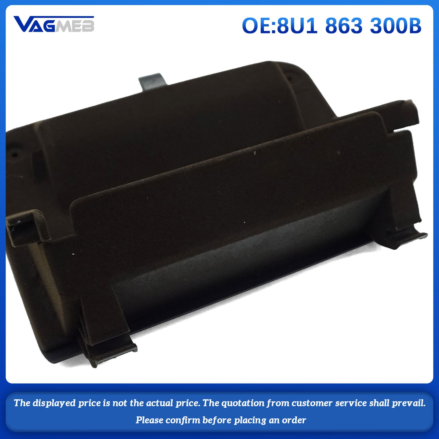For Audi Q3 2012-2018 Left Driver Side Dash Storage Tray Latch Lock 8U1863300B Black Plastic