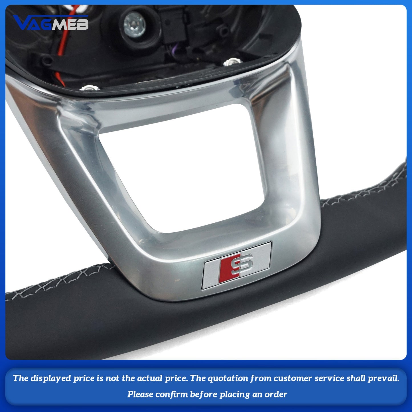 For Audi S LOGO Q5 FY Dark Gray Line Heated Steering Wheel