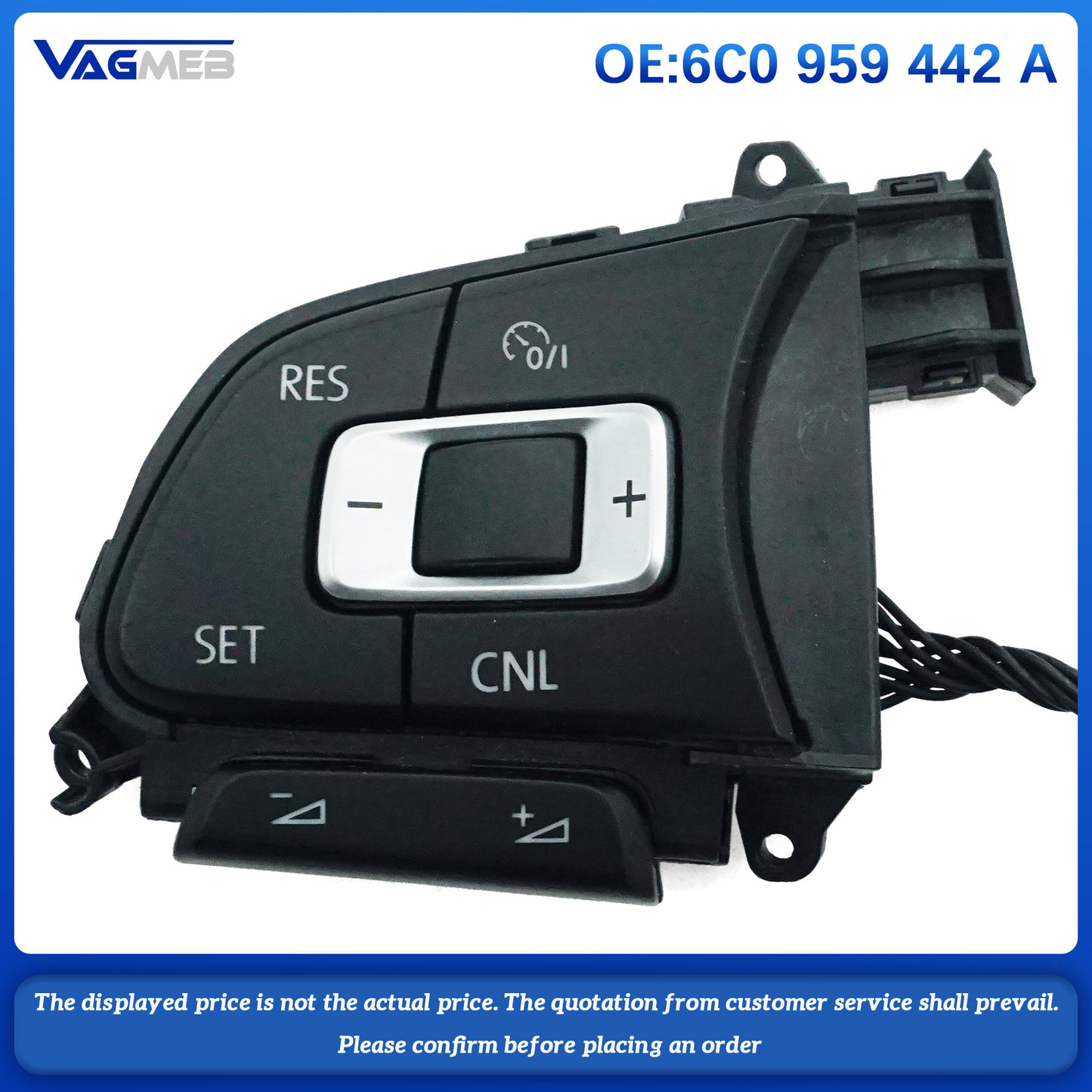 Steering Wheel Control Button Pair For Polo 2015 Sharan 2016 Je-tta MKVI 15-16 6C0 959 442 A