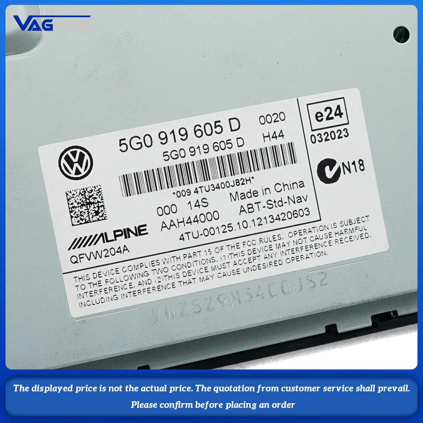 For VW Golf Golf R GTI Golf Variant 5.8 Inch Mechanical Button NAV Touch Screen Display 5G0 919 605D