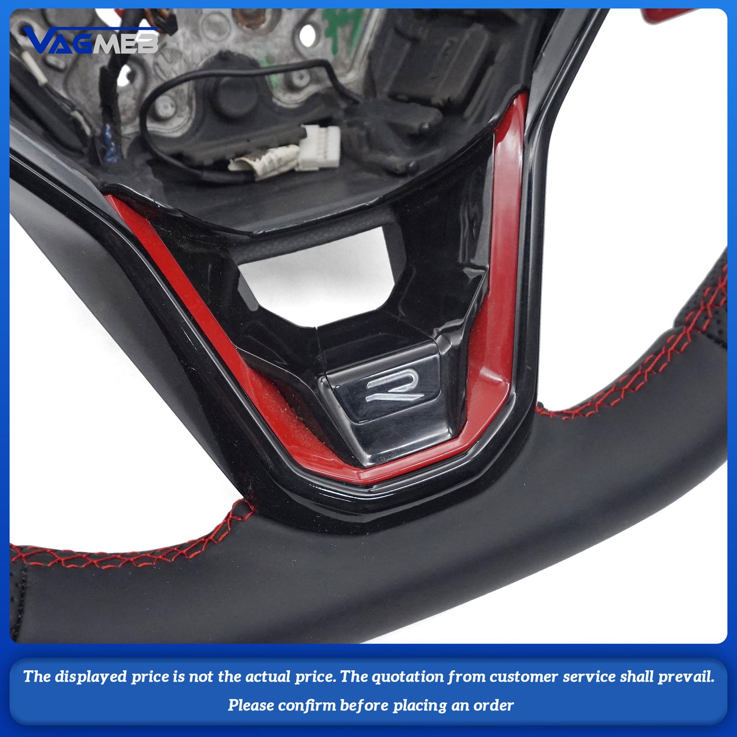 Wholesale Price Perforated Smooth Leather Black Stitching Wheel For VW Multivan T6 Car Steering Wheel