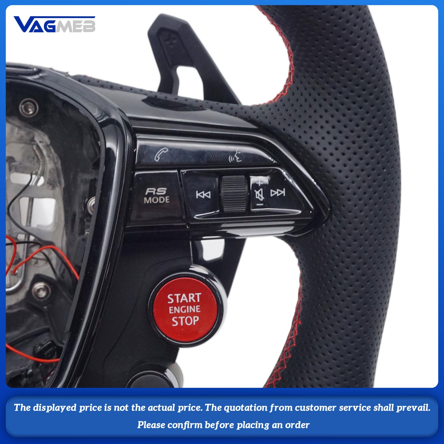 Forged Carbon Fiber Steering Wheel with heating For Audi A4 B9 A5 A3 S4 S5 RS4 RS5