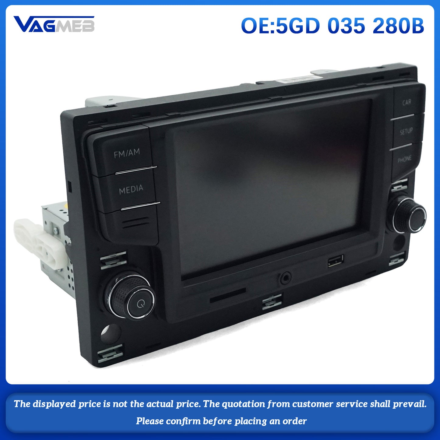 5GG035280B 6.5 inch MIB Car Radio 5GG 035 280 B For MQB Golf 7 MK7 Passat B8, Bluetooth OPS MirriorLink Car Information