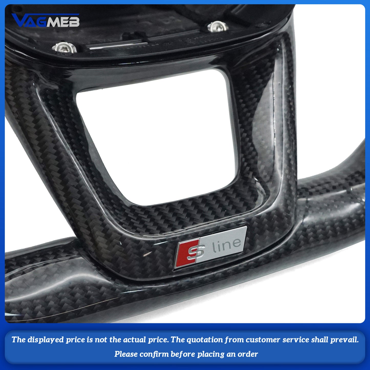 Carbon fiber Alcantara multifunctional flat bottomed steering wheel with paddle shifters for Audi Q5 FY, Car Accessories