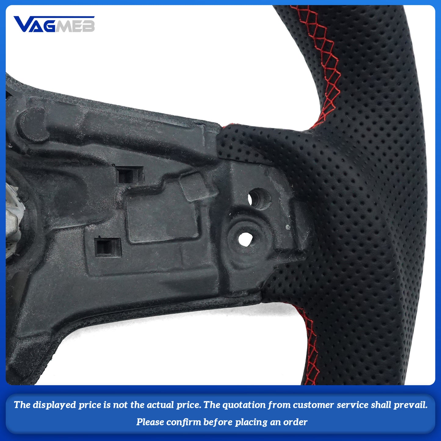 For VW Golf 7 (MK7, MK7.5) GTI R, GTD, GTE models with LED lighting, red foil carbon fiber trim, and R8 dual-spoke steering wheel