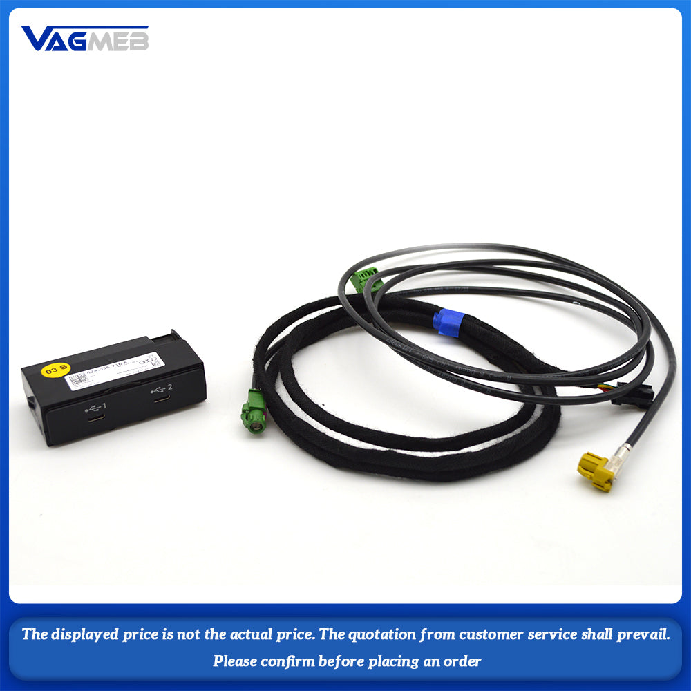 82A 035 736 A for Audi A1 A3 Carplay Switch Two Type-C Dual Type C Auto Phone Charger