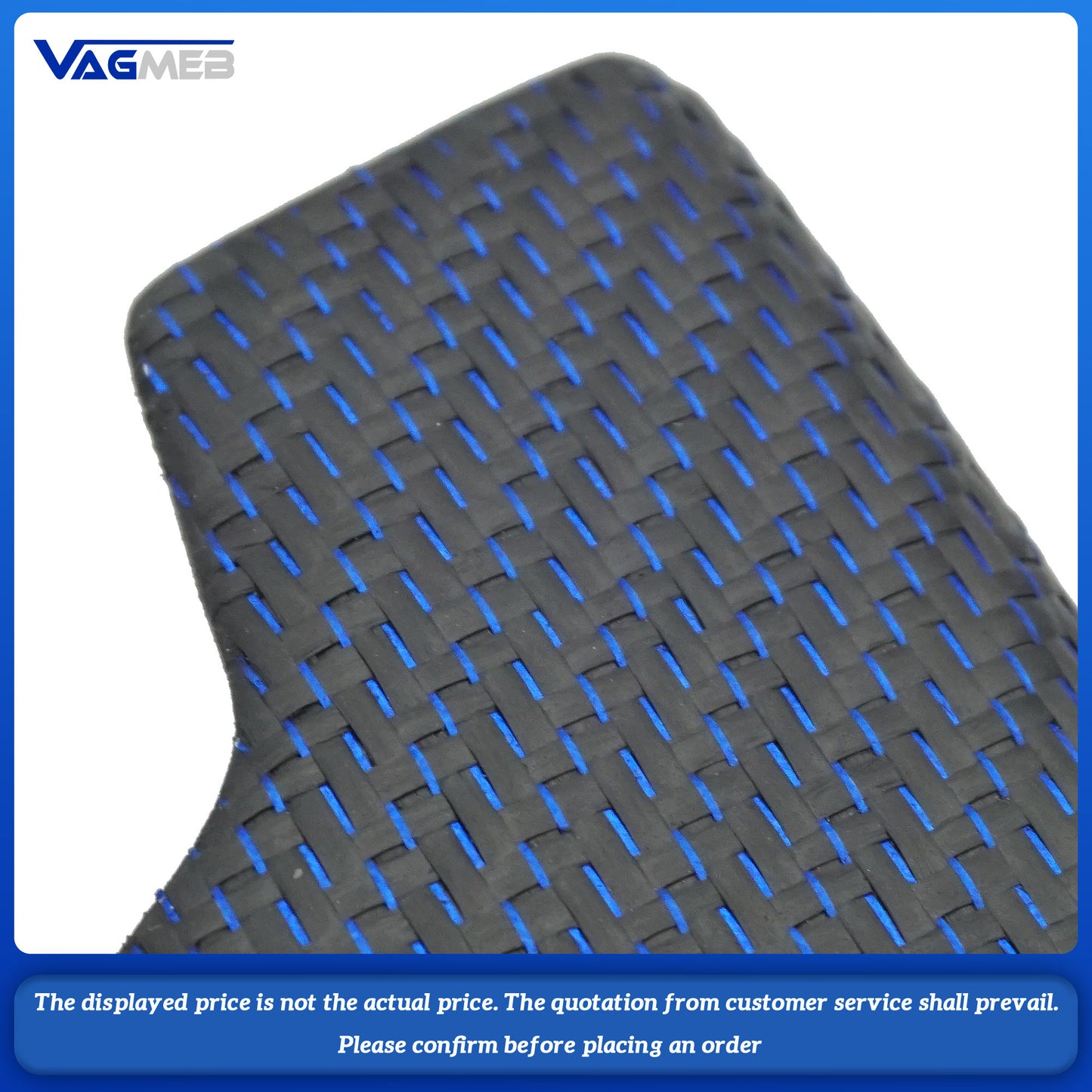 For Audi RS6C8 with blue-line textured carbon fiber gearshift cover Carbon fibre Gear Shift Knob