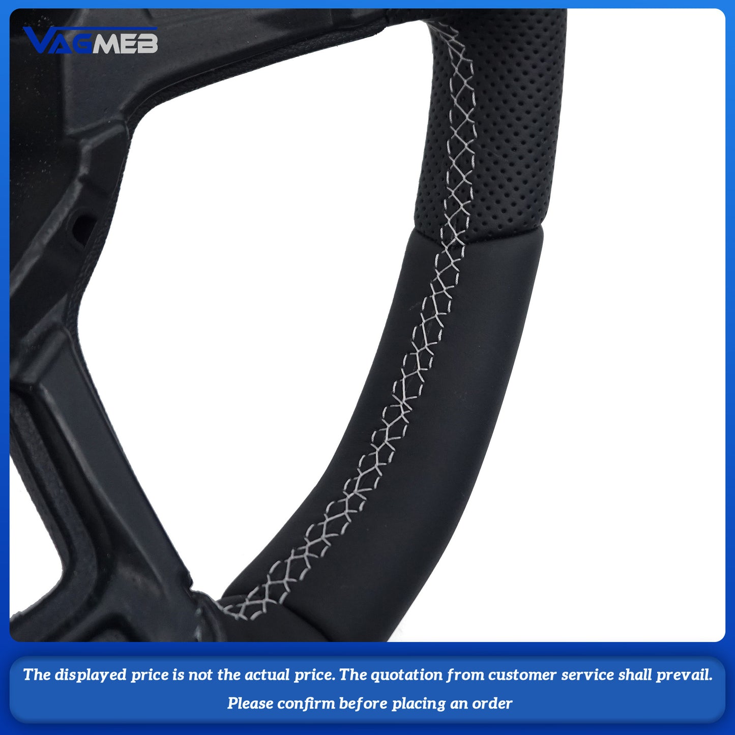 Steering Wheel suitable For VW Golf 7 MK7 GTI R GTE GTS GTD Passat B8, leather material, steering wheel frame, Car Accessories