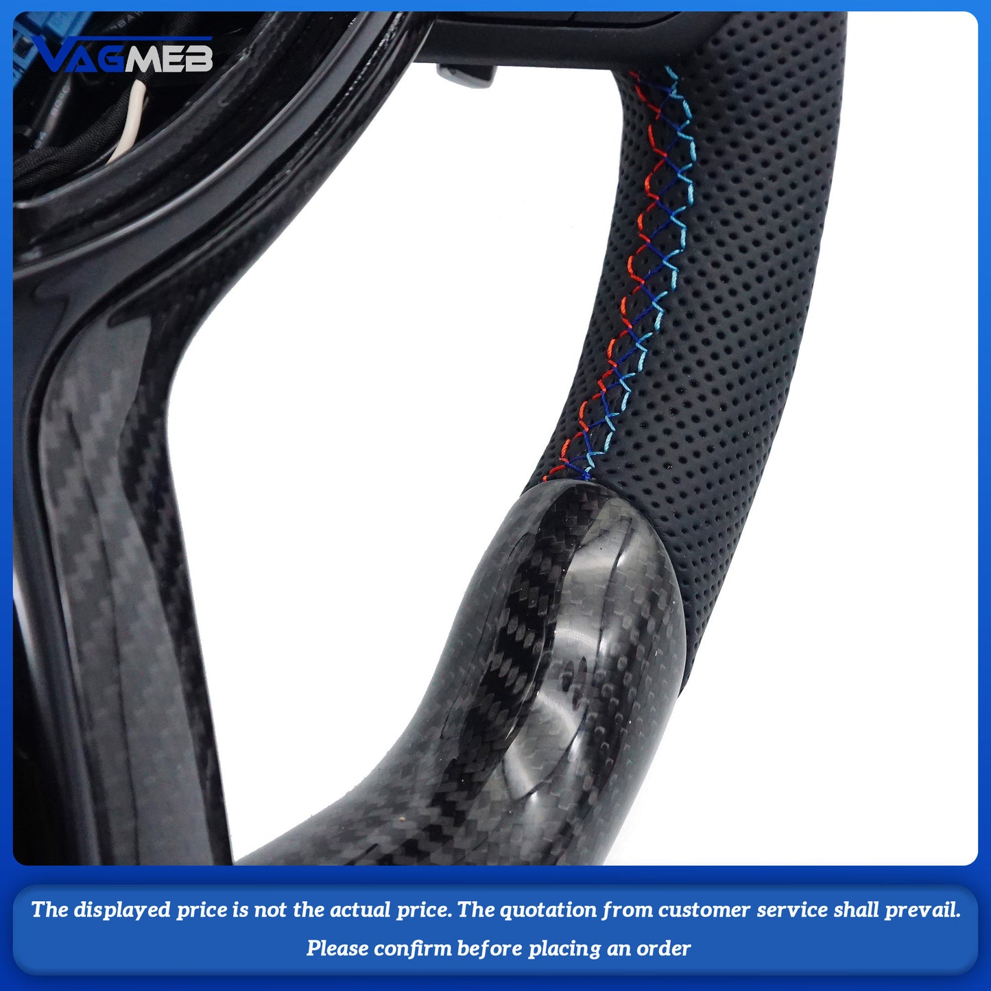 Steering wheel modification suitable for BMW F30 F10 F31 F20 F25 F22 F36 F33 F32 Carbon fiber material customizable color