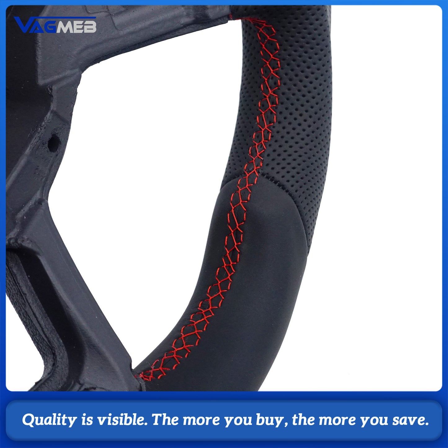Leather Interior Sport Style Steering Wheel Modification For VW Tiguan Golf 7 7.5 GTI GTE GLI 2013-2019 Car Accessories