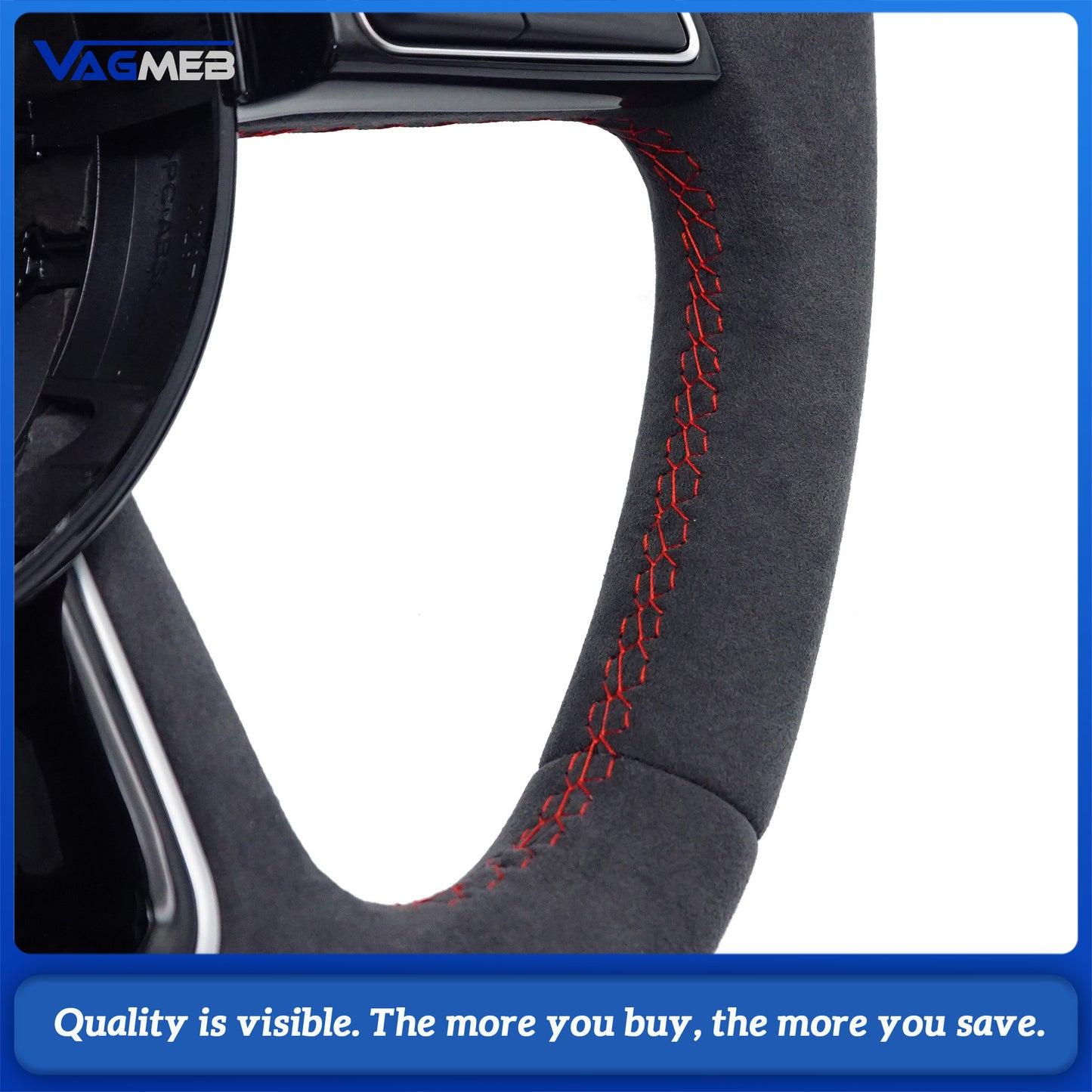 For Audi A4 B9 Alcantara steering wheel