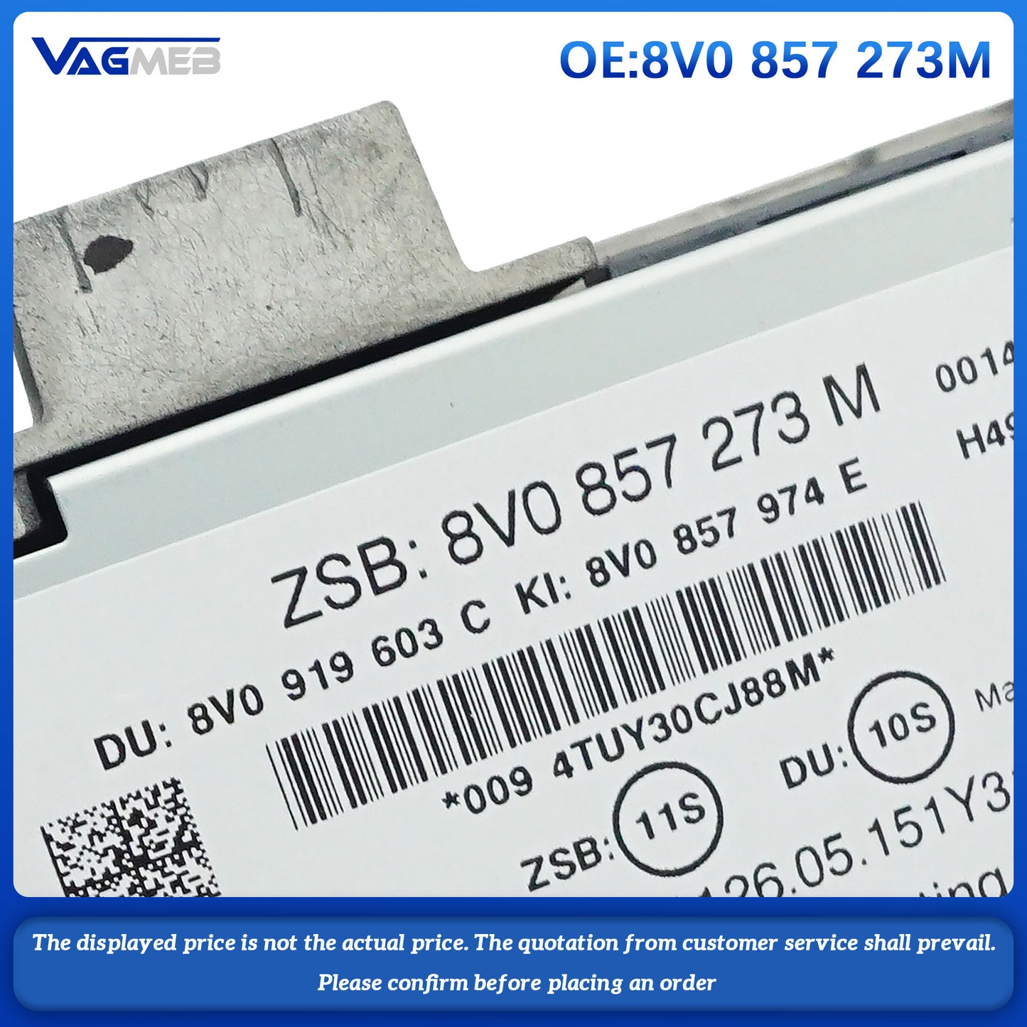 For Audi A3 8V LCD screen 8V0 857 273M