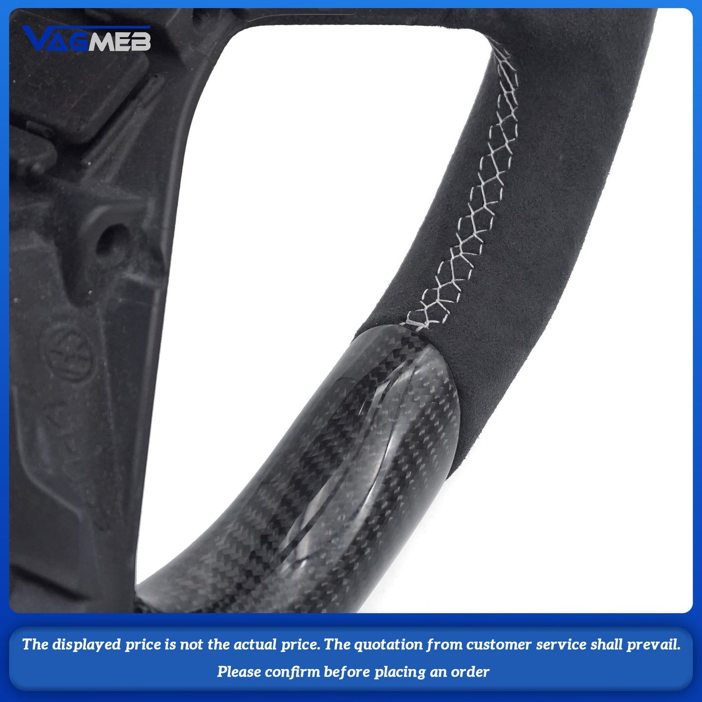 Racing Car Auto Parts Carbon fiber steering wheel For VW MK8