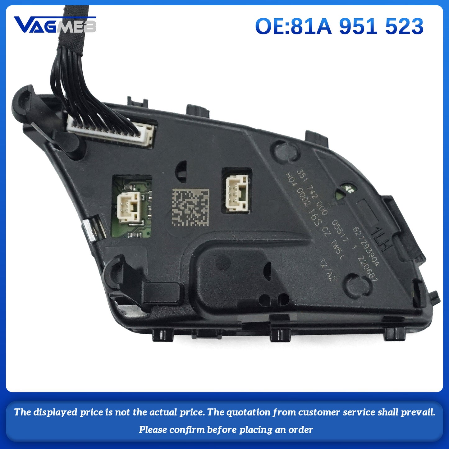 For Audi A3 Q2 Multifunctional Steering Wheel Key Button Assembly 81A 951 523