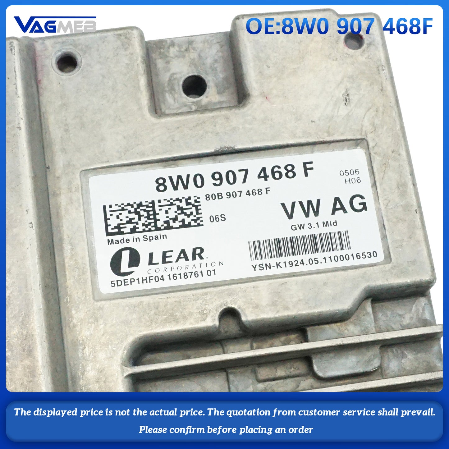 Diagnosis Interface Gateway Control Unit for Audi A4 A5 Q5