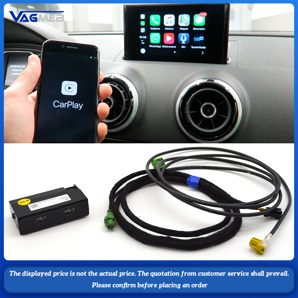 82A 035 736 A for Audi A1 A3 Carplay Switch Two Type-C Dual Type C Auto Phone Charger