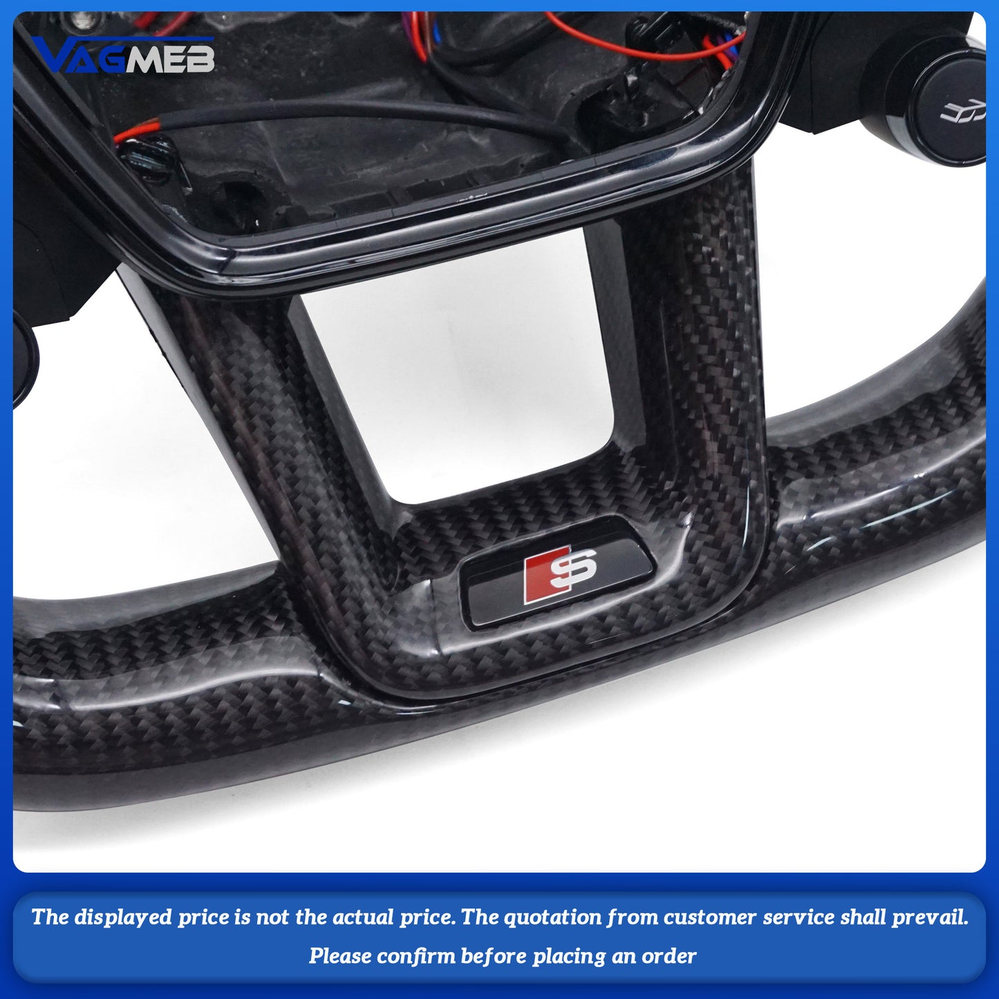 Forged Carbon Fiber Steering Wheel with heating For Audi A4 B9 A5 A3 S4 S5 RS4 RS5