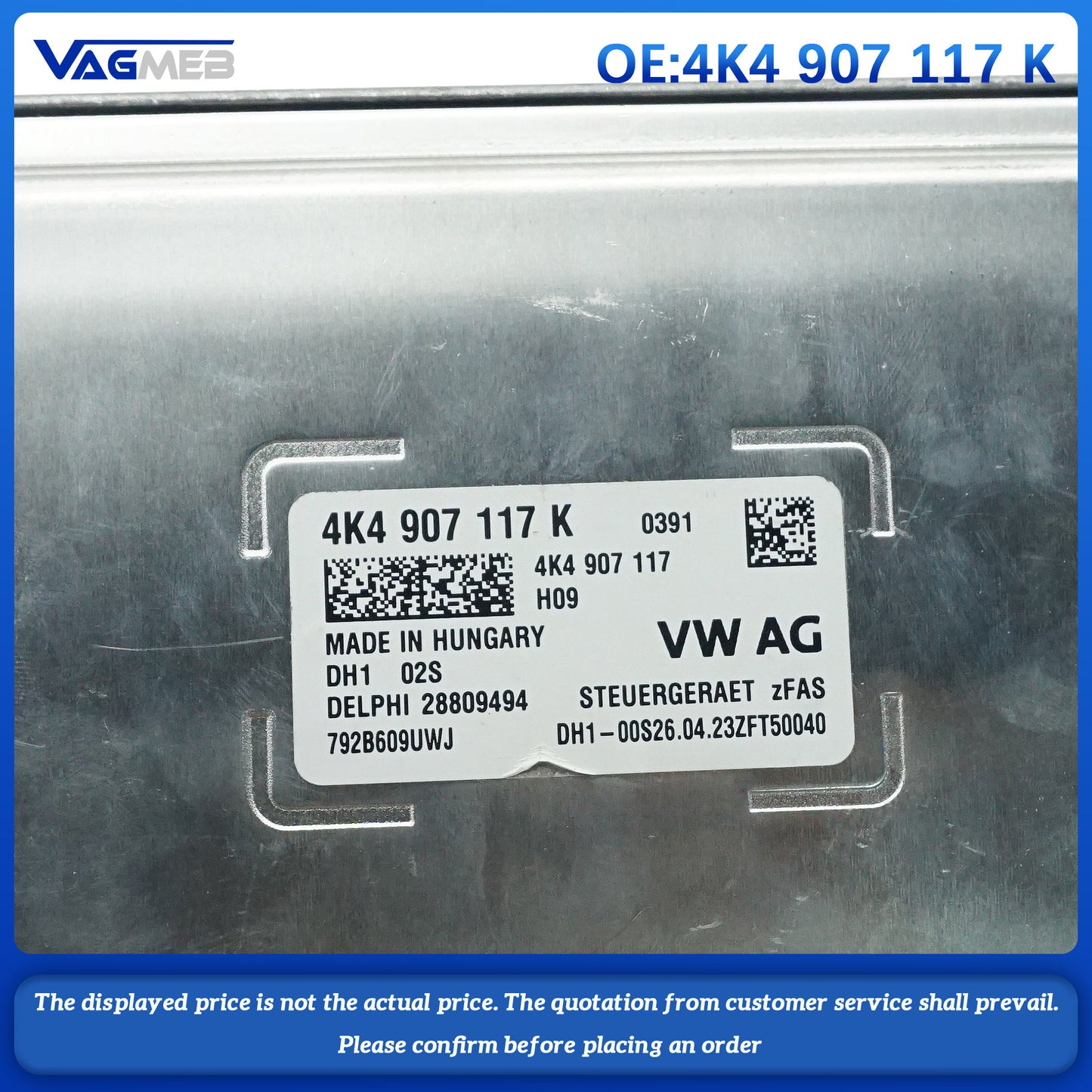 For VW Touareg 2019 360 Panoramic Camera Module 360 Degree Surround Image 4K4 907 117K