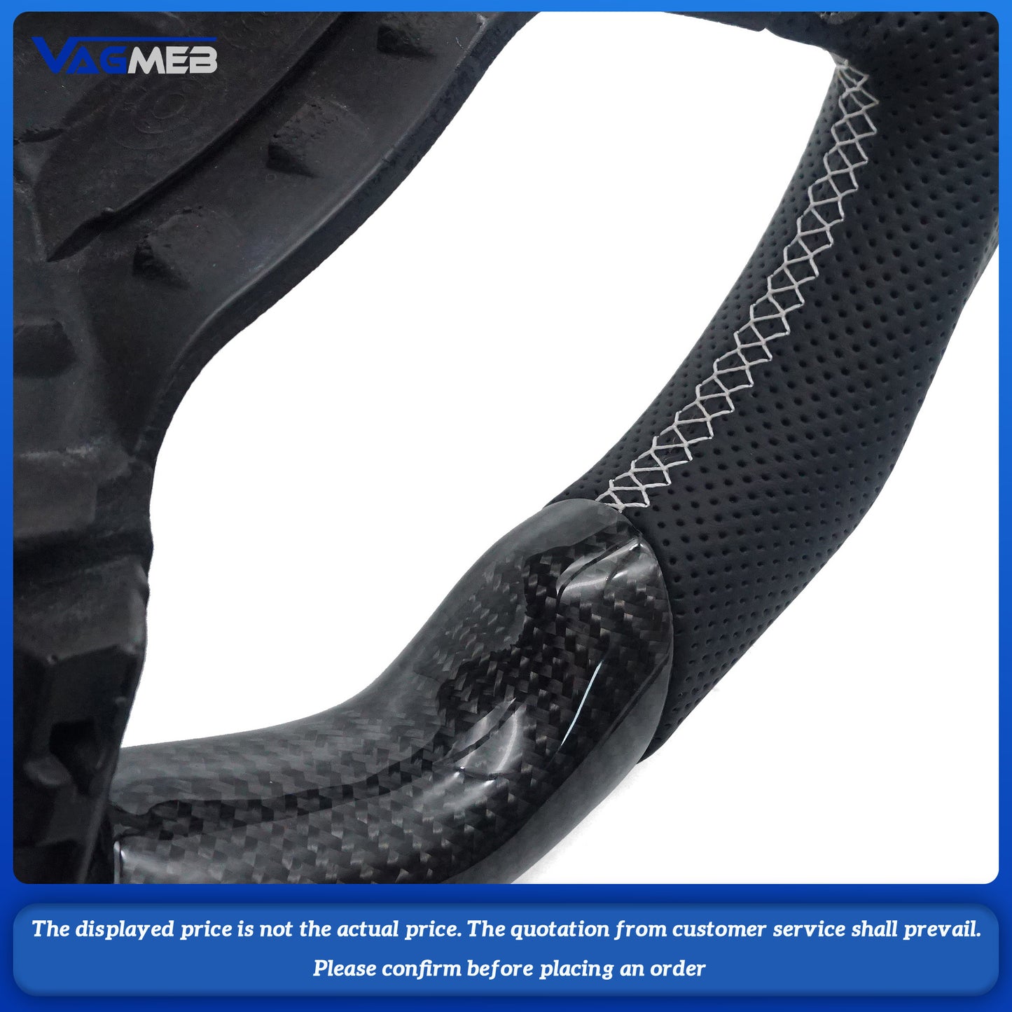 For VW Golf MK6 GTI Custom leather alcantara carbonfiber forged carbon steeringwheel without button and paddle