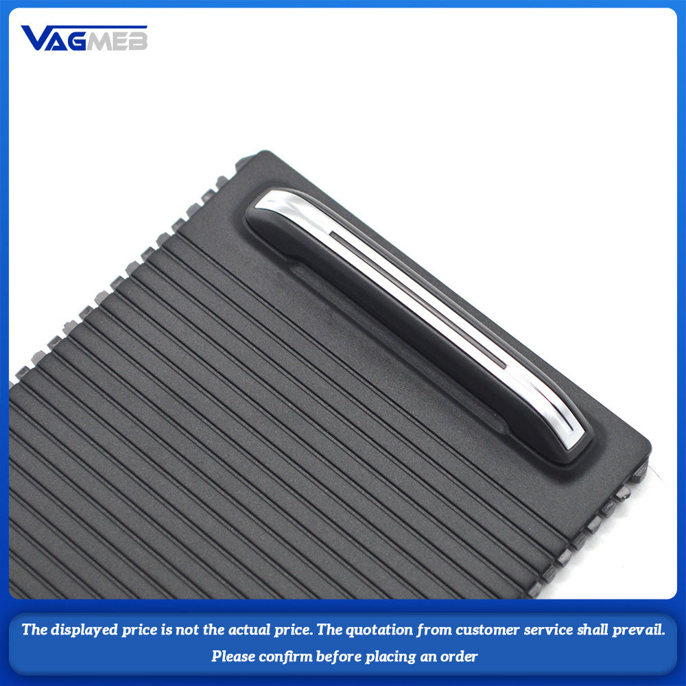 New Black Center Console Drink Water Cup Holder Cover Pull Curtain Trim For VW Golf 7 7.5 GTI GTE GTD MK7 R-Line 2013-2021