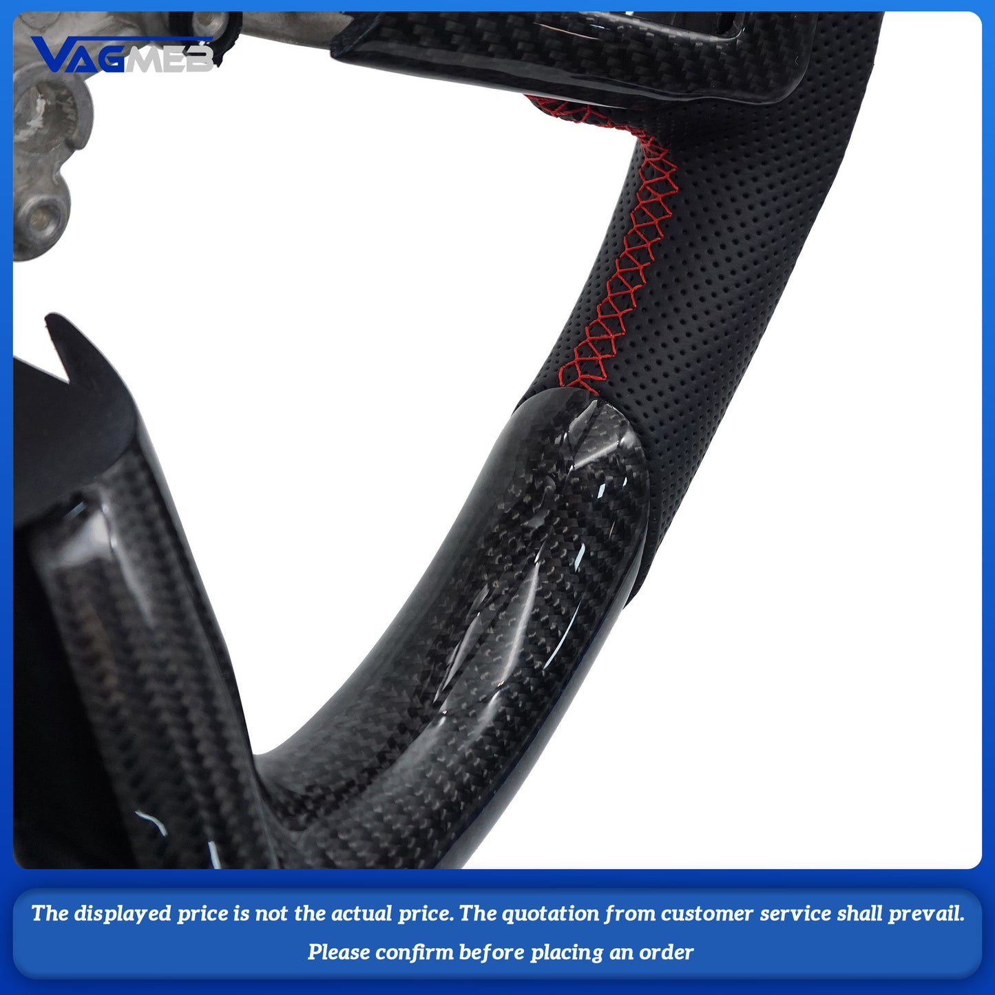 Customized stylized carbon fiber steering wheel For Ford Mustang Sport Wheel 2018