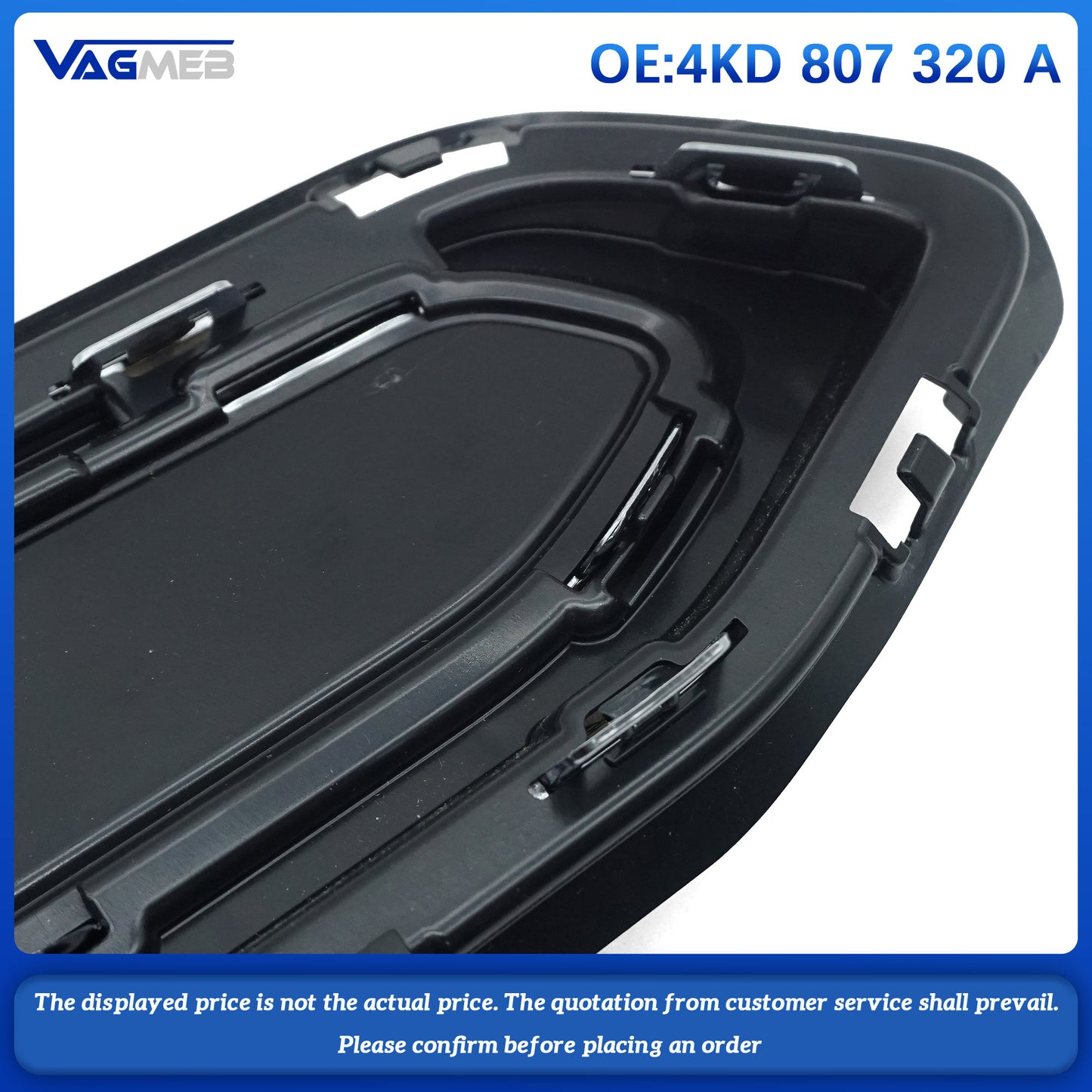 4KD 807 320 A Tailpipe Plate Rear Bumper Deflector Plate Bright Strip Plug Cover Frame for Audi A6L C8 2019-2022