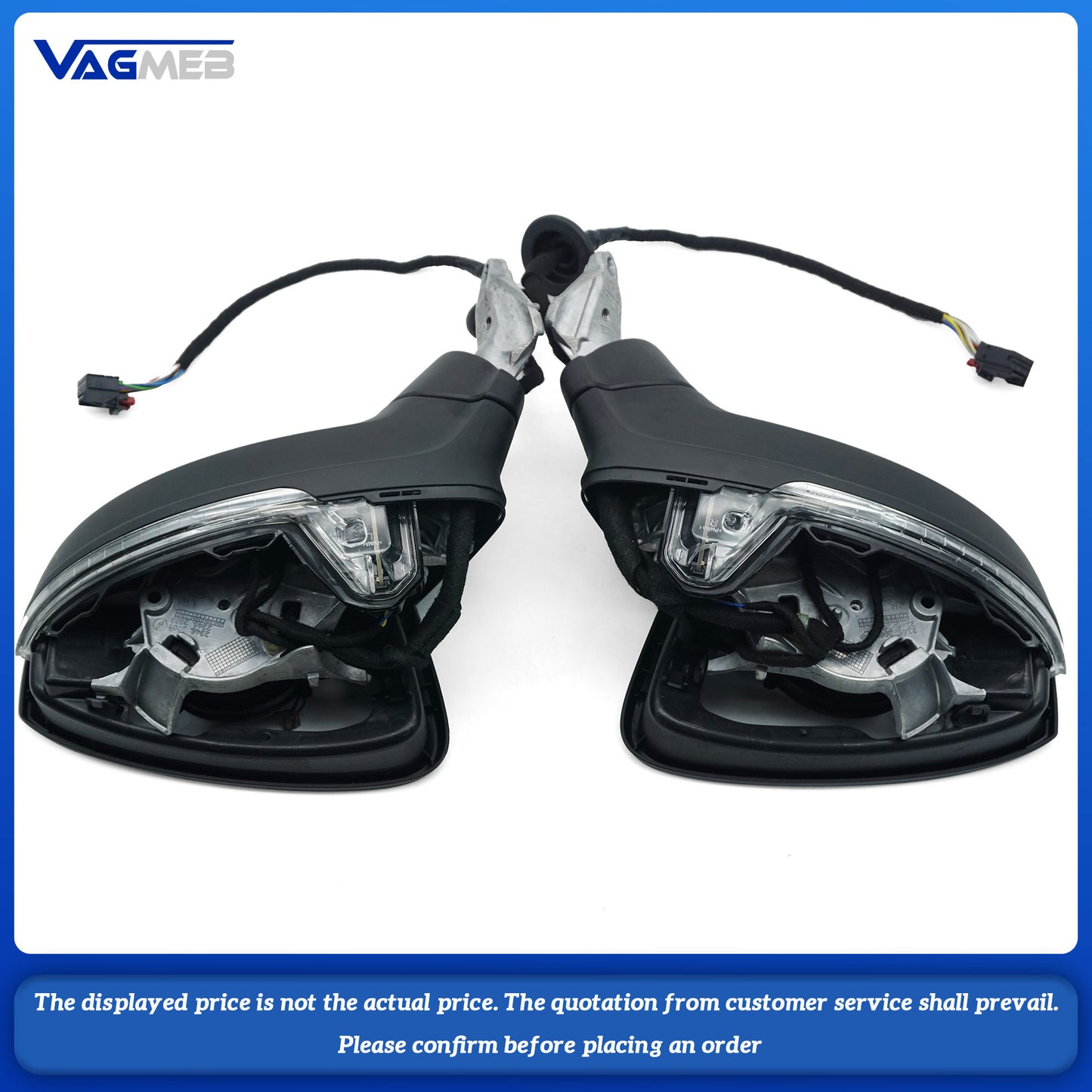 For VW Tiguan MK2 folding rearview mirror with lens heating half assembly