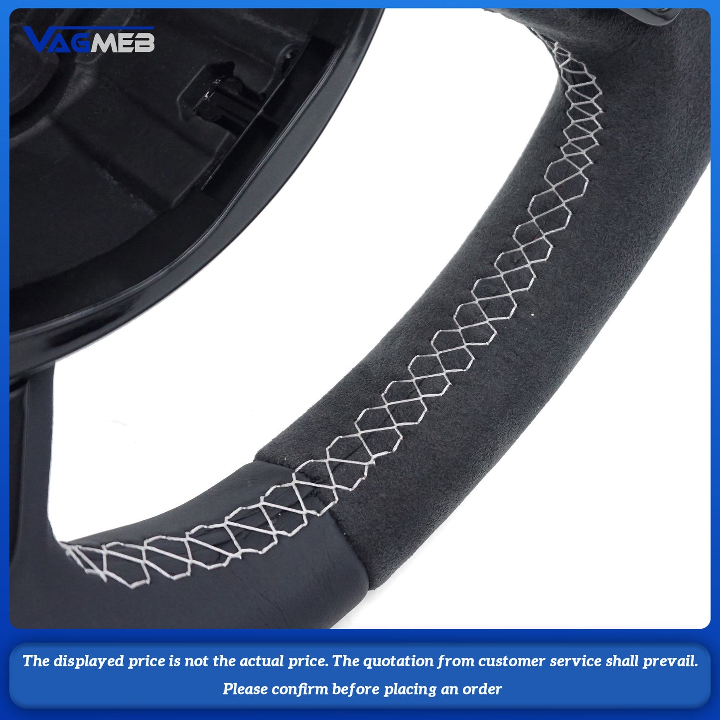 For Audi SLINE logo A3 8V A4 B8 steering wheel stitching color can be customized