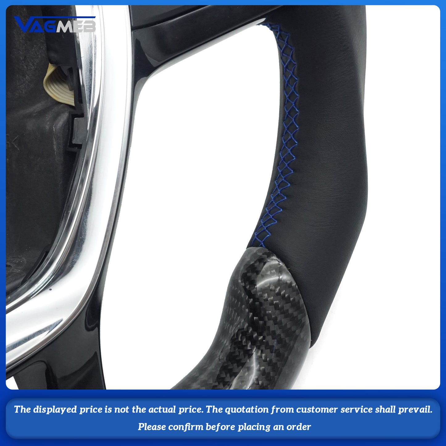 Multi-functional flat-bottom custom steering wheel For VW GOLF MK7