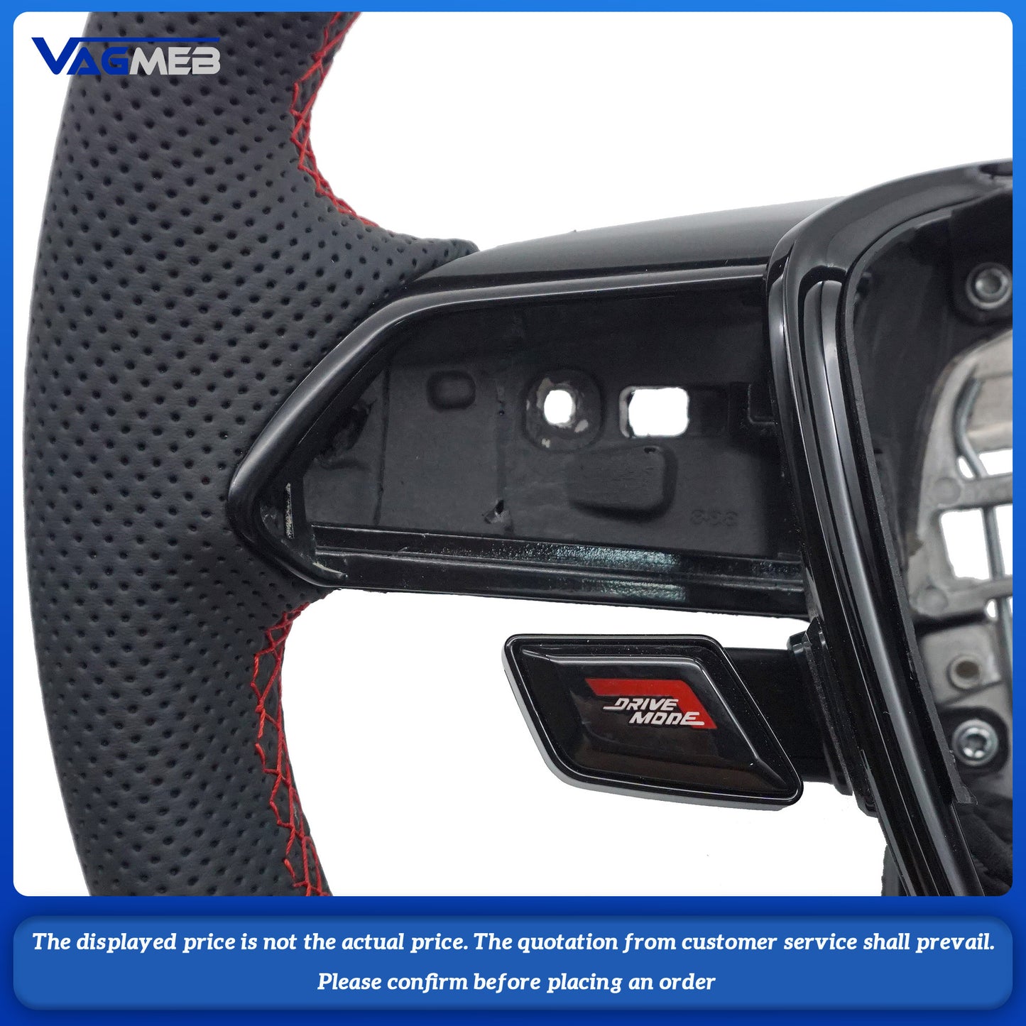For Audi RS Logo A6C8 carbon fiber red stripe with small rocket