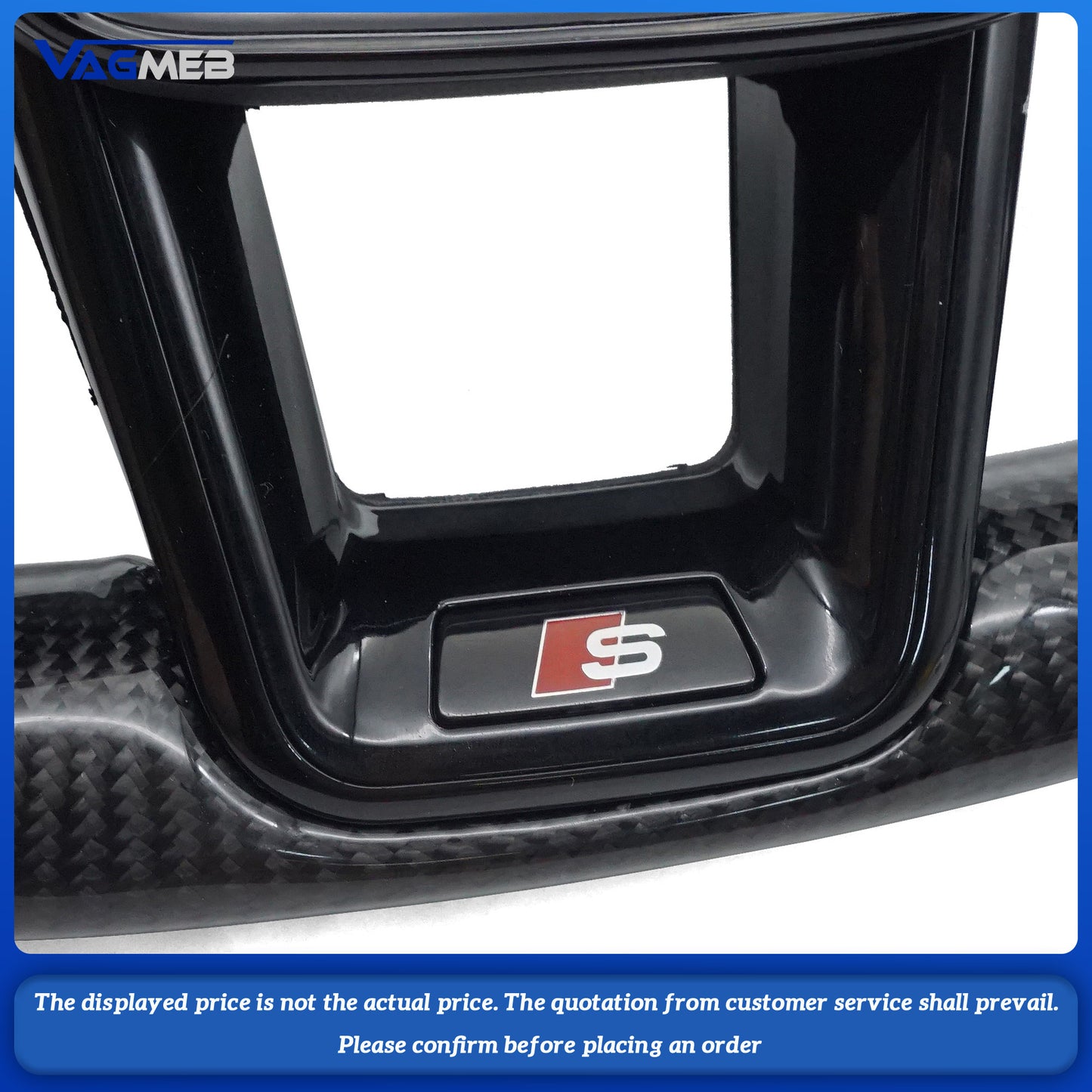For Audi A6 C8 carbon fiber large shift lever R8 button with heating steering wheel