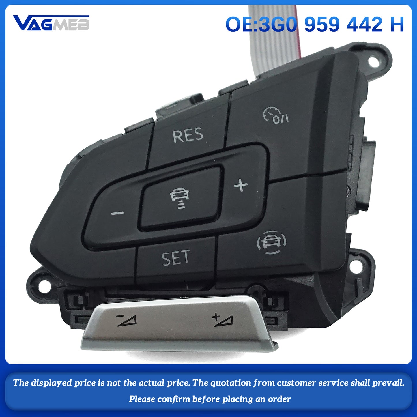 Steering Wheel Cover Multi-function Button Fit For VW Golf MK8 Passat B8 3C Polo 3G0 959 442 H
