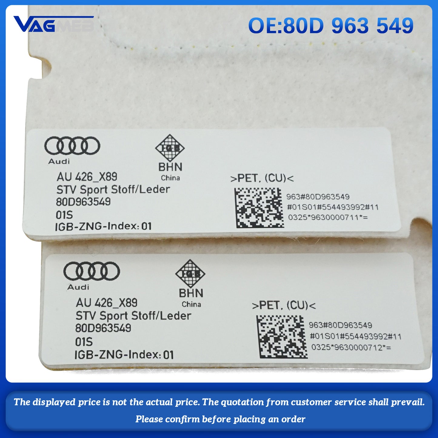 For Audi A38Y seat heating package