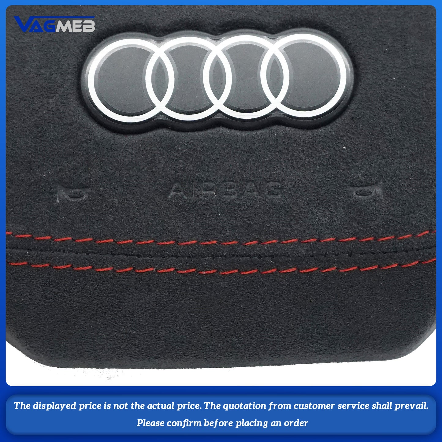 Steering wheel airbag cover multifunction steering wheel For Audi Q4E-TRON Woolen striped fabric