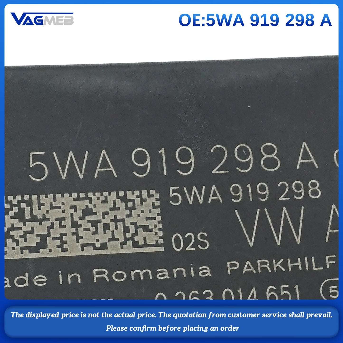 For VW Golf 8 MK8 Caddy, Park Assist Control Module Unit 5WA 919 298A