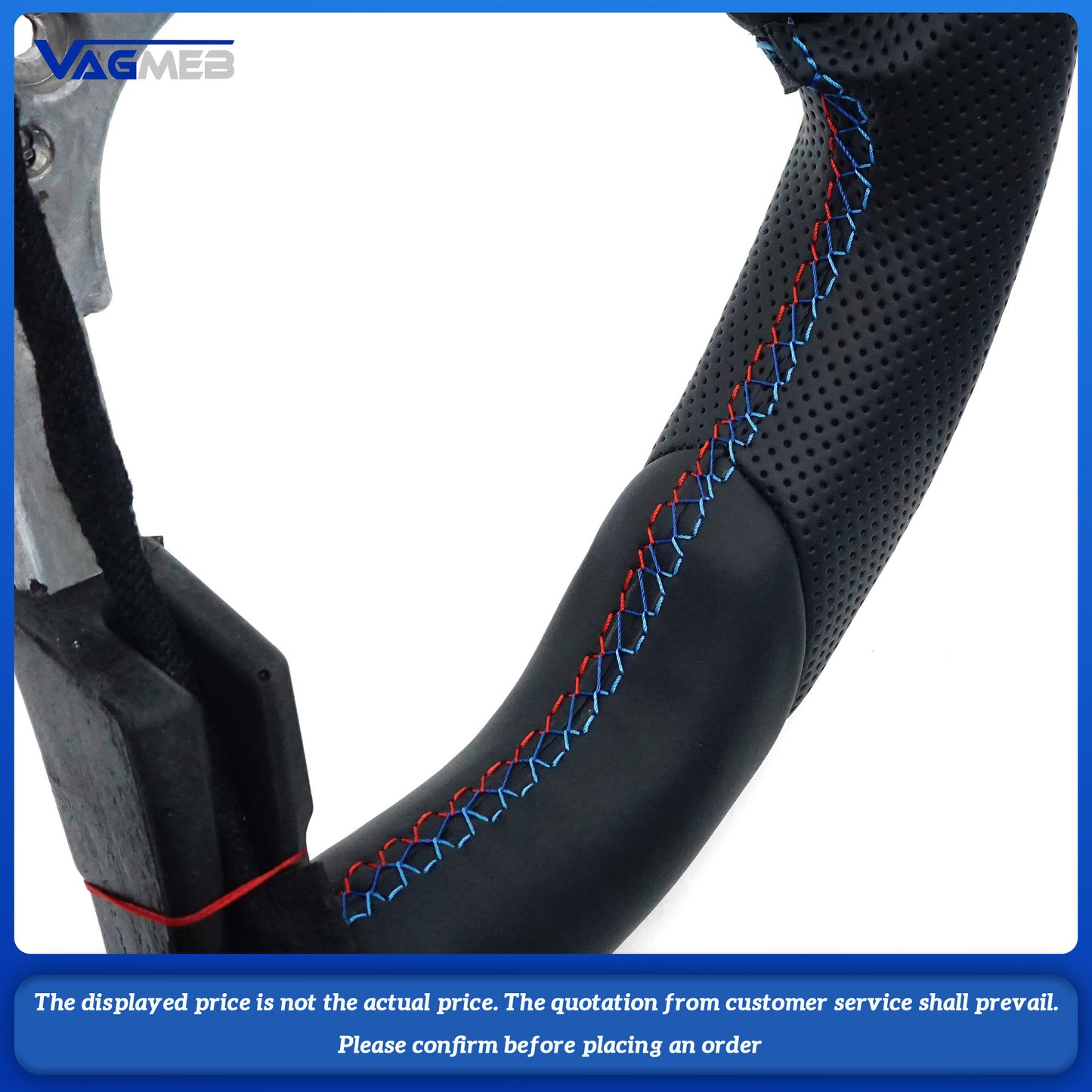And there is a bare steering wheel for BMW, made of Alcantara material with customizable top stripes